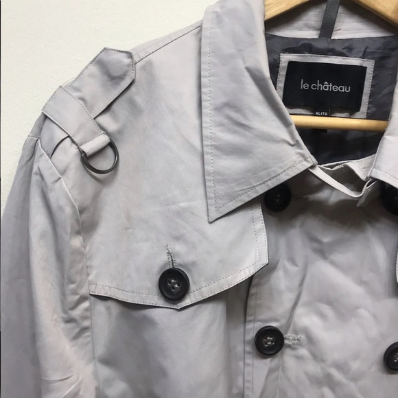 Le Chateau Men’s Beige Double Breasted Trench Coat XL - Picture 11 of 12